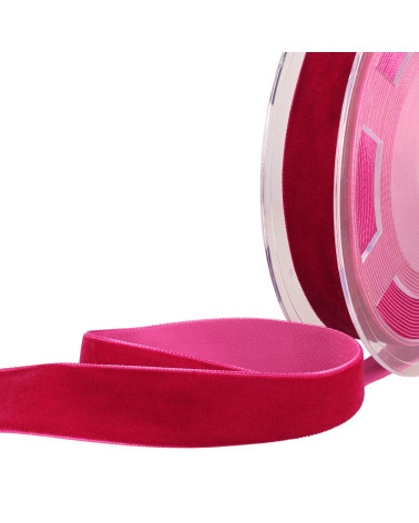 Velours haute densité noir/rose au mètre