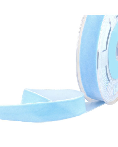 Sky blue high density velvet per meter