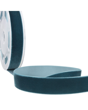 Entenblauer Samt mit hoher Dichte pro Meter