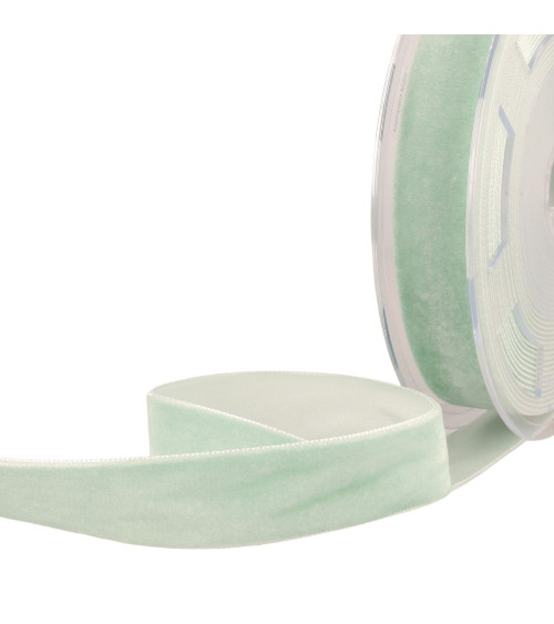 Light blue high density velvet per meter