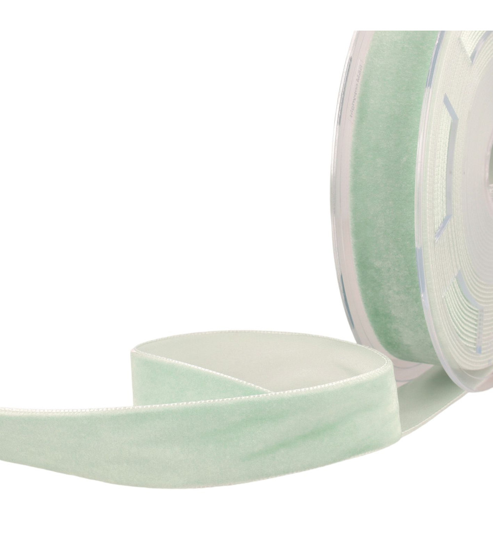 Light blue high density velvet per meter