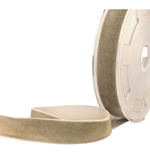 Light gray high density velvet by the meter