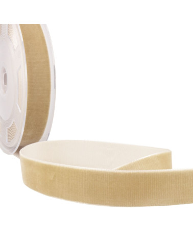 Velours haute densité beige au mètre
