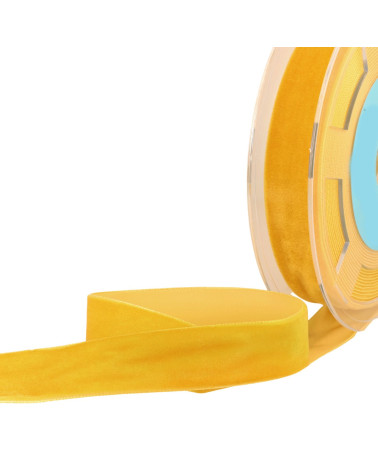 Mustard high density velvet per meter