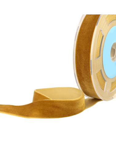 Dark beige high density velvet per meter