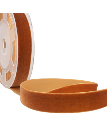 Velours haute densité rouille au mètre