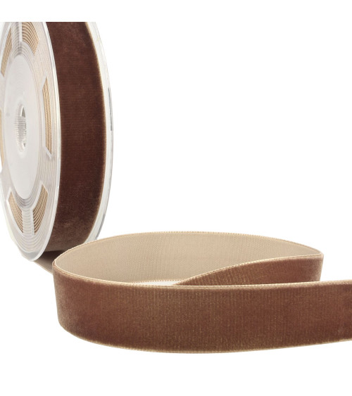 Chocolate brown high density velvet per meter