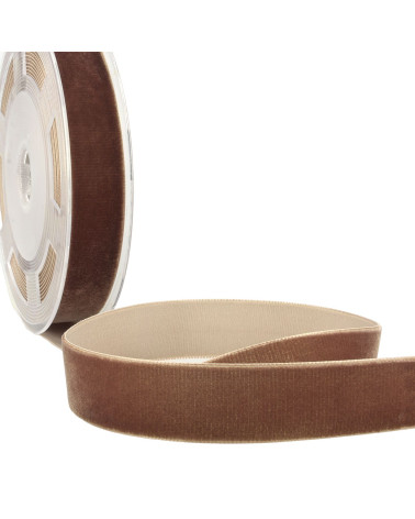 Chocolate brown high density velvet per meter