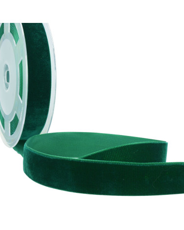 Bottle green high density velvet per meter