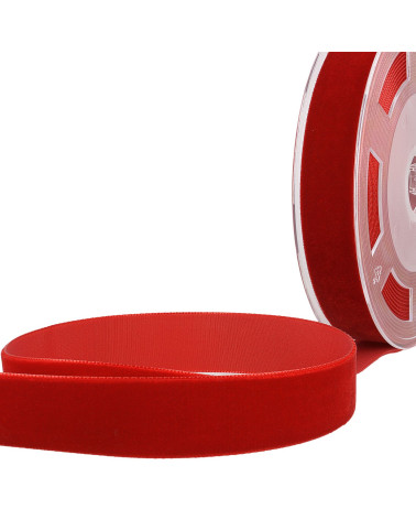 Red high density velvet per meter