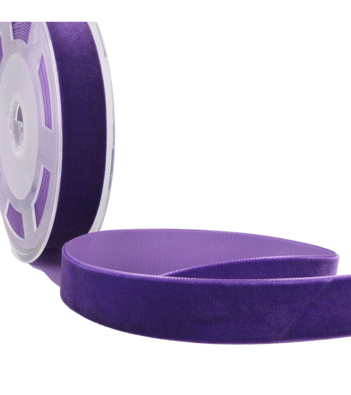 Purple high density velvet per meter