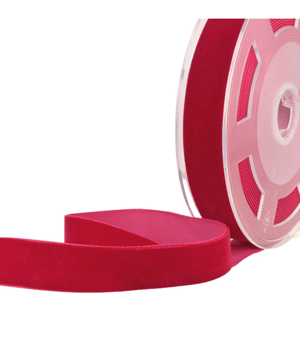 Hermes red high density velvet per meter