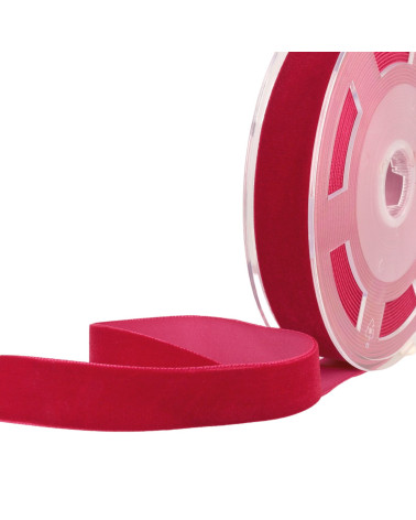 Hermes red high density velvet per meter