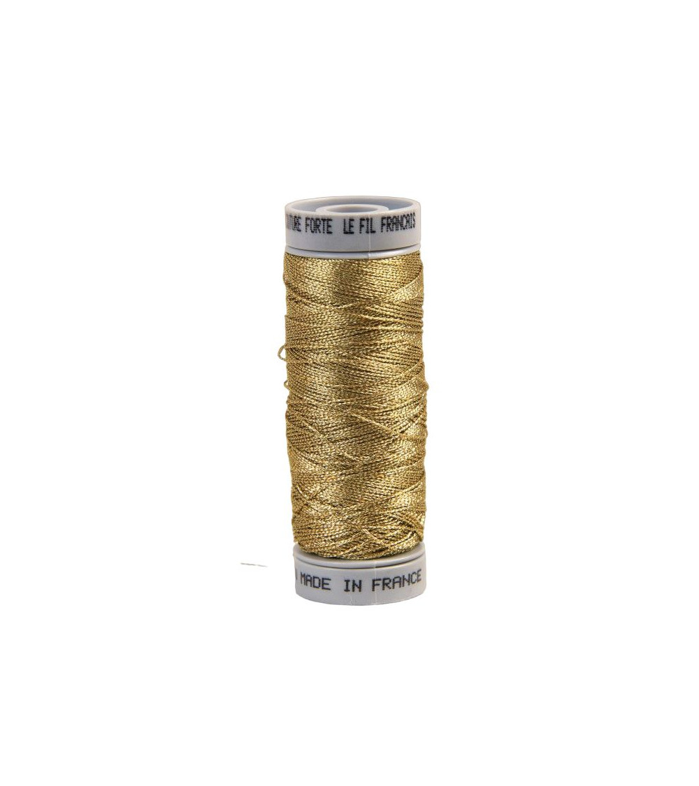 Starker Couture-Metallfaden, 50 m, Gold, hergestellt in Frankreich