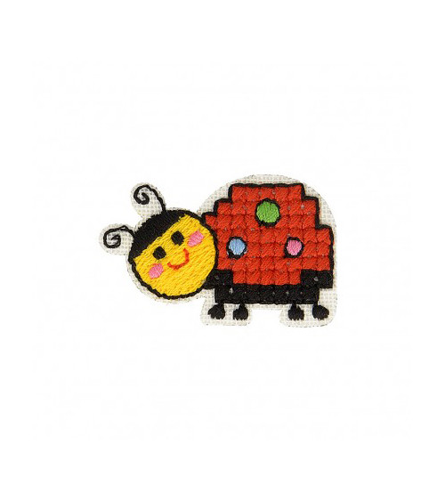Ladybug iron-on patch crochet 1.5cm x 4cm