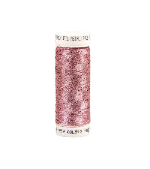 Metallic wire 150m old pink made in France