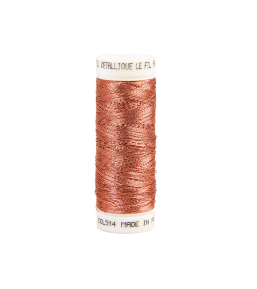 150m laurel pink metallic thread made in France