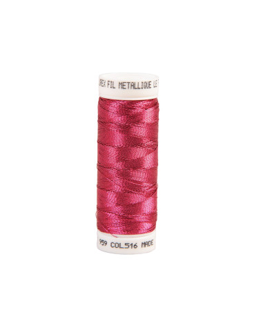 150m fuchsia metallic thread made in France