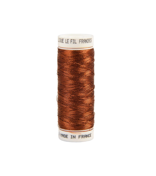 Metallic wire 150m rust orange made in France
