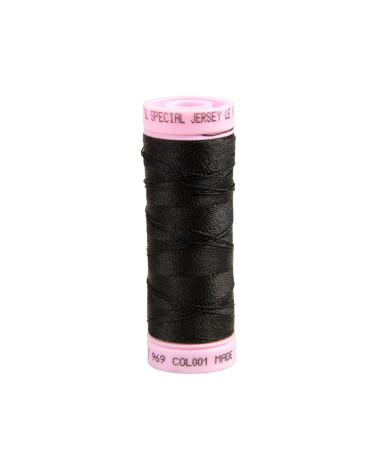 Hilo de jersey especial 140 m negro fabricado en Francia.