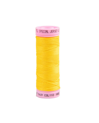 Fil spécial jersey 140m jaune fabriqué en France