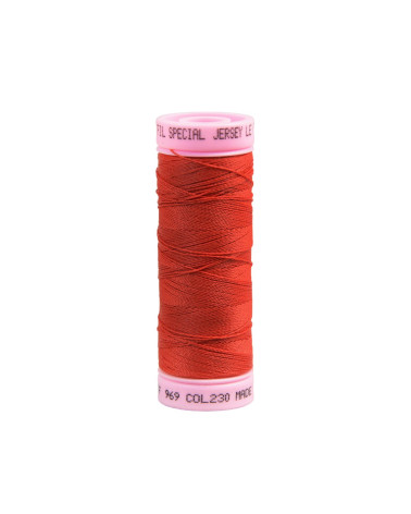 Special jersey yarn 140m fire red made in France