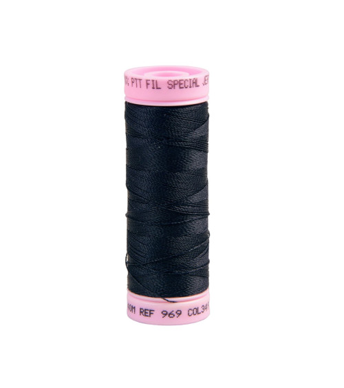 Special jersey yarn 140m dark navy made in France