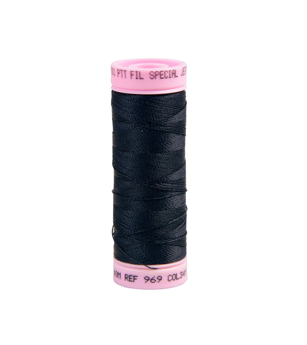 Special jersey yarn 140m dark navy made in France