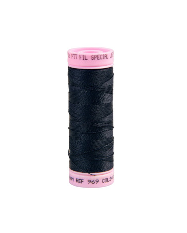 Special jersey yarn 140m dark navy made in France