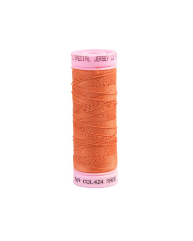 Special jersey yarn 140m brick red made in France