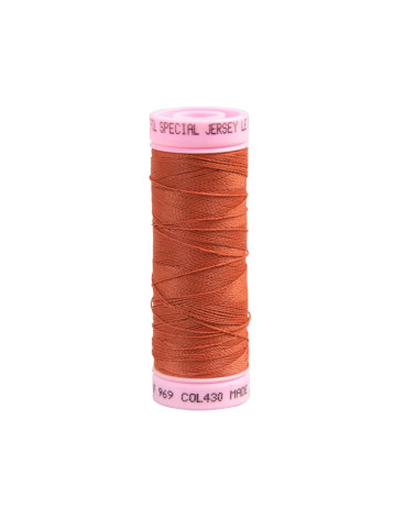 Special jersey yarn 140m rust orange made in France