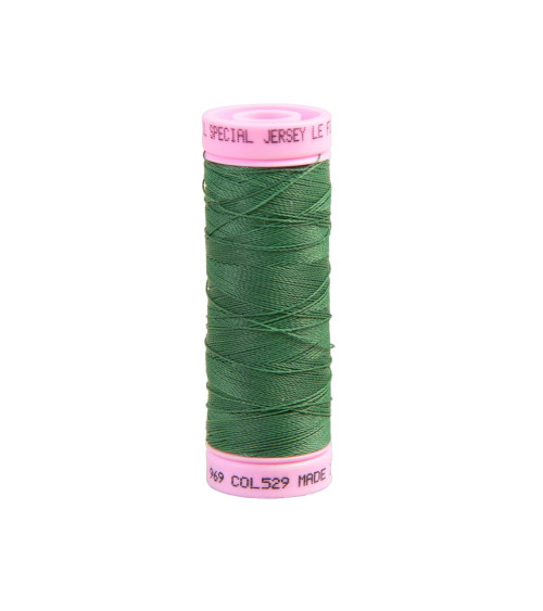 Special jersey yarn 140m grass green made in France