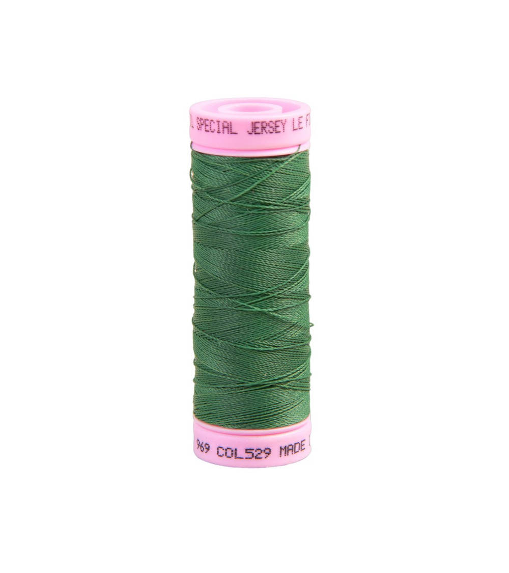 Special jersey yarn 140m grass green made in France