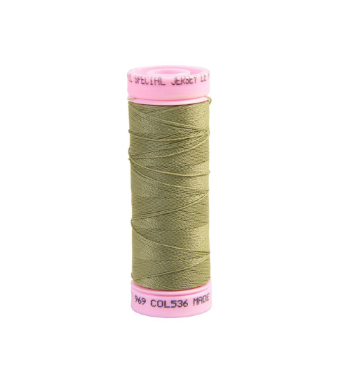 Special jersey yarn 140m khaki green made in France