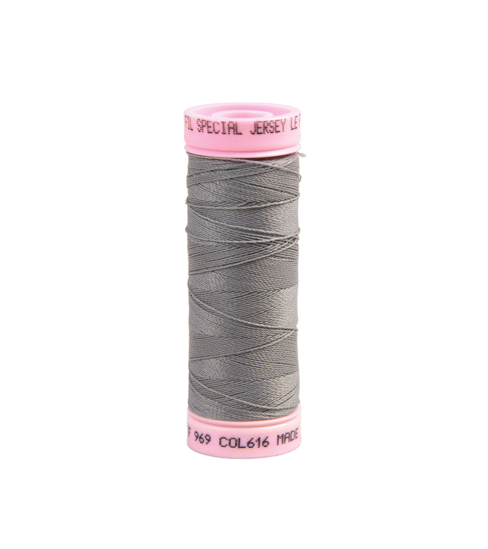 Special jersey yarn 140m ash gray made in France