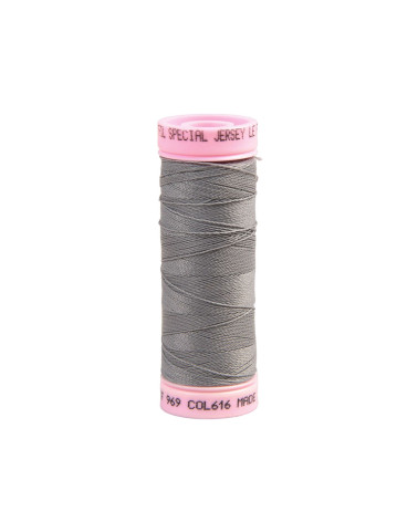 Special jersey yarn 140m ash gray made in France