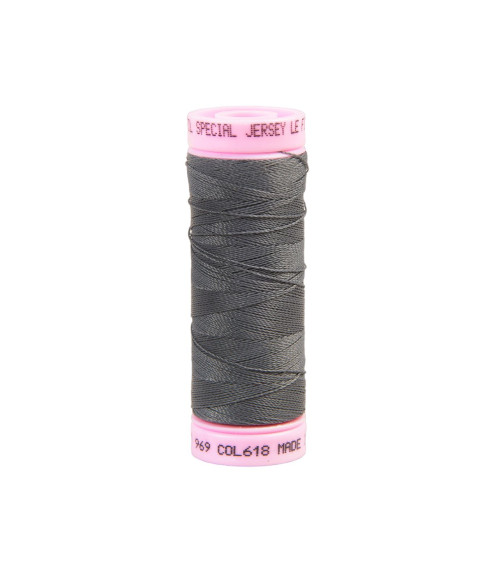Special jersey yarn 140m dark gray made in France
