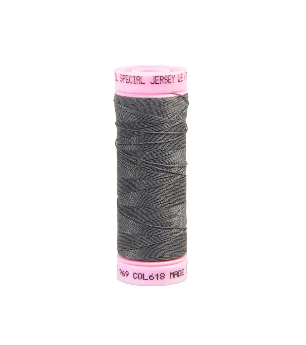 Special jersey yarn 140m dark gray made in France