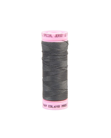 Special jersey yarn 140m dark gray made in France