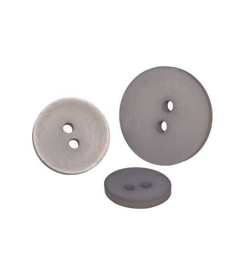 Ash gray satin 2-hole button