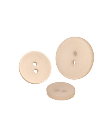 Set of 6 light gray satin 2-hole buttons