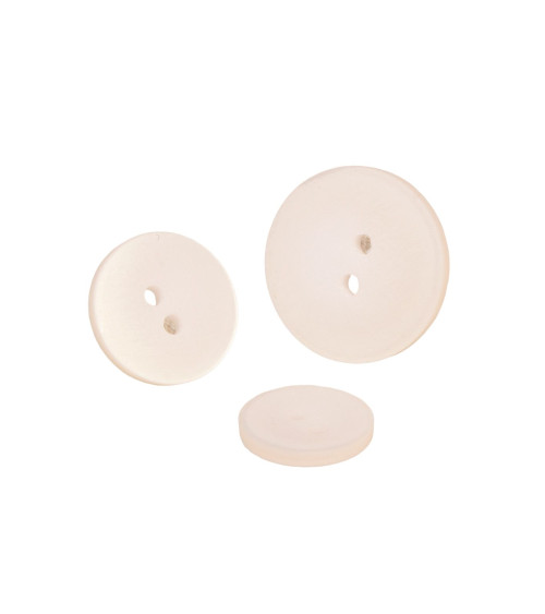 Lot de 6 boutons 2 trous satiné blanc