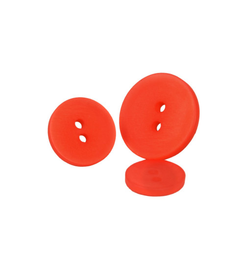 Lot de 6 boutons 2 trous satiné rouge