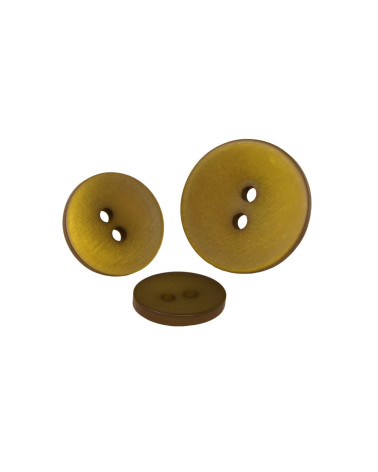 Set of 6 2-hole satin khaki buttons