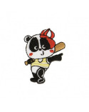 Ecusson thermocollant Panda au baseball 3,5cm x 2,5cm