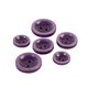 Lot de 6 boutons ronds 2 trous violet 