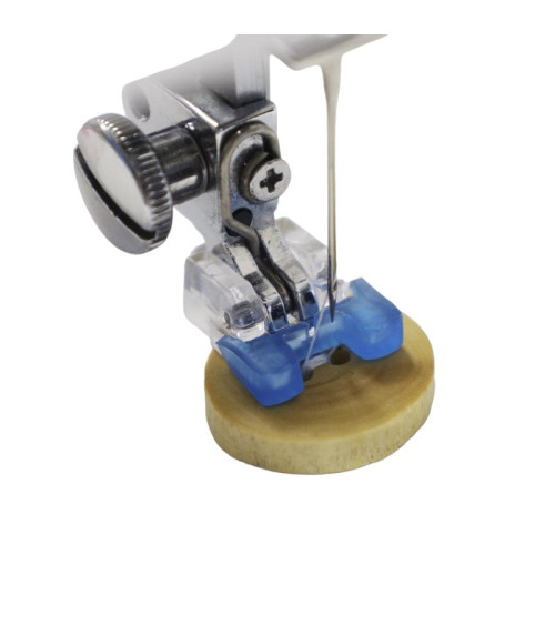 Presser foot for white button installation