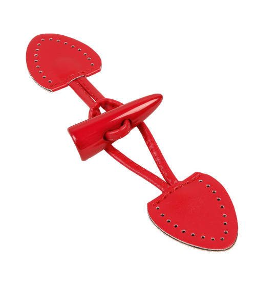 Set of 5 pre-hole imitation frogs 3.5x17cm red