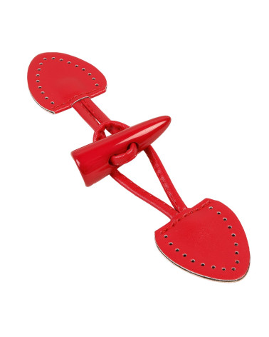 Set of 5 pre-hole imitation frogs 3.5x17cm red