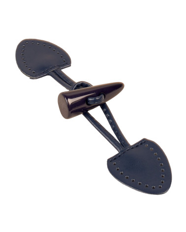 Set di 5 alamari finti preforati 3,5x17 cm blu navy